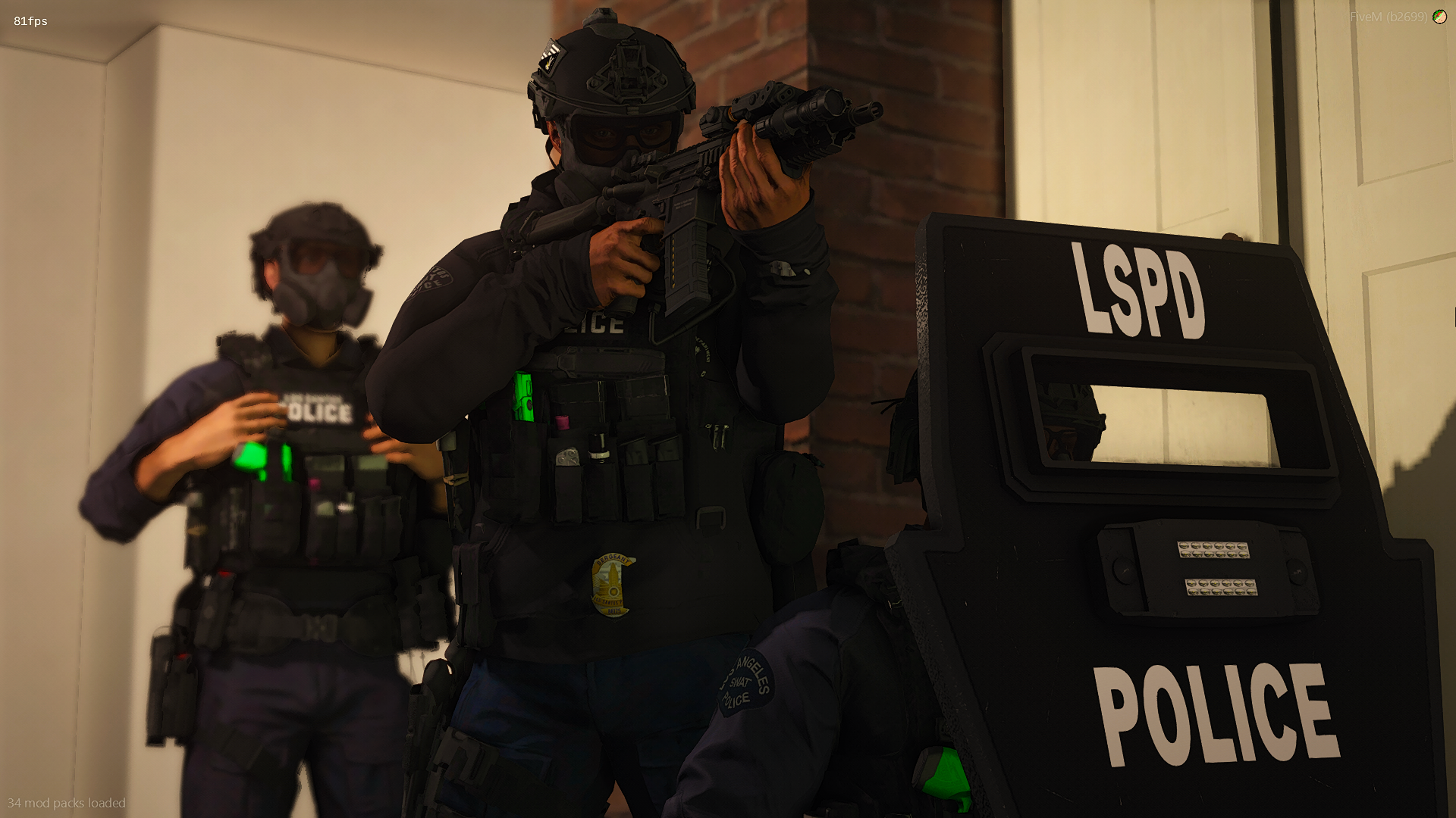 Officers walking on the iconic Venice Beach street.
